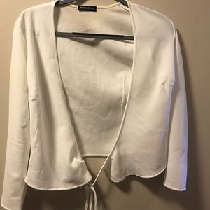 White American Apparel wrap tie top